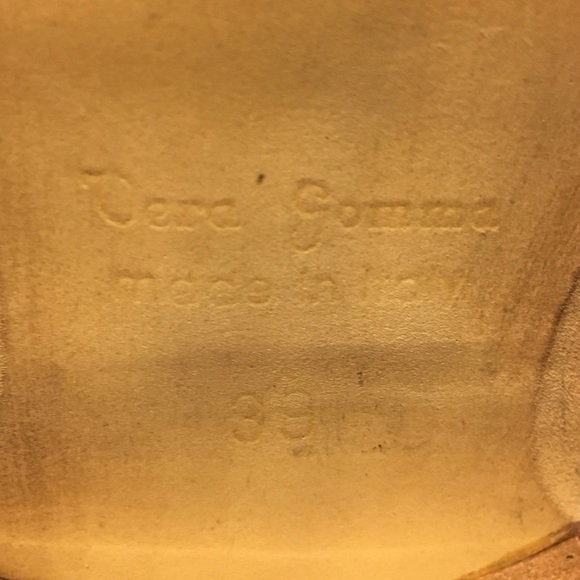 Vera Gomma Heel Distressed Taupe Leather Boots Handmade Italy sz 39 - Picture 5 of 5